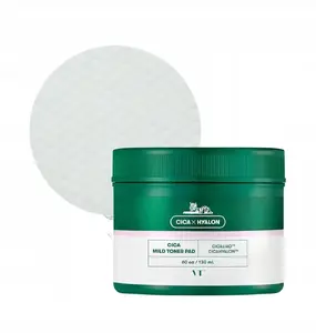 Facial Exfoliating Toner Pads Vt cosmetics Cica Mild Toner Pad with Centella and Salicylic Acid, 60 pcs
