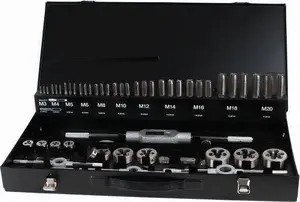 Tap set Abraboro AB45300055, HSS-G threading taps M3–M20, 55 pieces