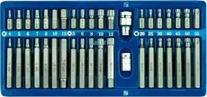 Screwdriver bit set Silver 40 pieces, includes TORX bits (model 10631)