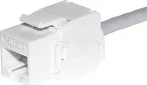 NETRACK Keystone Jack RJ45 Cat6A UTP bezinstrumentu, balts