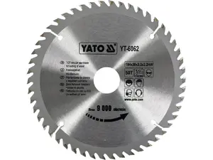 Диск пильный YATO YT-6062, TCT, Ø184 мм, для дерева и пластика, 1 шт.