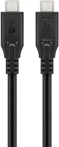 Кабель USB C — USB C GOOBAY 74201, USB 3.2 Gen 1 (3.1 Gen 1), 1.5 м, чёрный