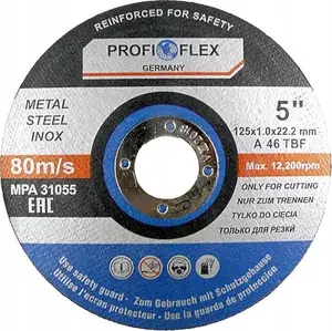 Griešanas disks tēraudam Profi 125 x 1,0 mm (modelis 10185)