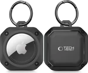 Protective Keyring Case Tech-Protect Rough Pro for Apple AirTag — Black