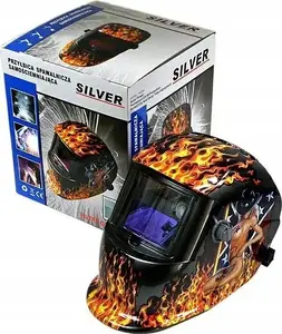 Welding Helmet Silver 10384 auto-darkening respiratory shield