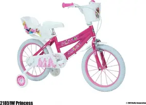 Bērnu velosipēds DISNEY PRINCESS 16" – bērnu velosipēds ar 16" riteņiem, modelis 21851W