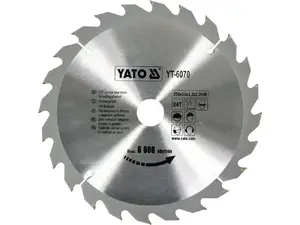 Дисковая пила YATO YT-6070, напайка из карбида вольфрама (TCT), 250 мм, для дерева и пластика, 1 шт.