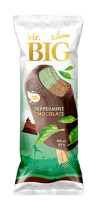 Ice cream bar mr big MR.BIG Piparmētru garšas un šokolādes krējuma saldējums glazūrā 150 ml / 90 g