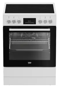 Freestanding cooker Beko FBM67320WS Electric Ceramic hob White 72 L 4 zones A+