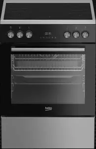 Кухонная плита BEKO FBE67301XCS — отдельностоящая электрическая духовка с варочной панелью, нержавеющая сталь