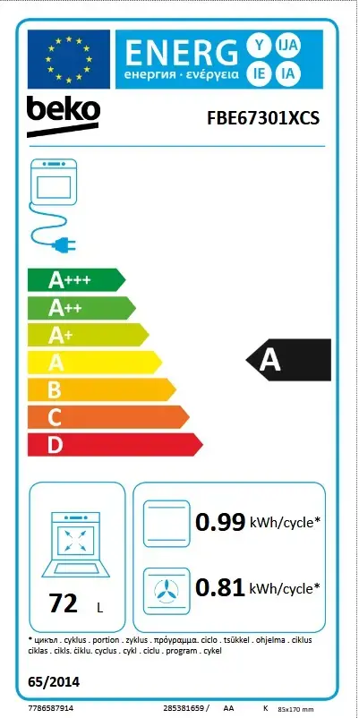Кухонная плита BEKO FBE67301XCS Photo 7