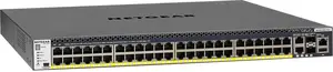 Pārslēdzējs Netgear M4300 52 portu Gb PoE, modelis GSM4352PB, 52 Gigabit porti ar PoE atbalstu