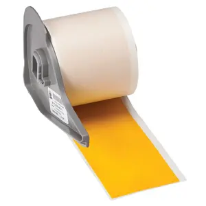 Label tape Brady M7C-2000-595-YL — continuous green, 50.8 mm × 15.24 m, permanent acrylic adhesive