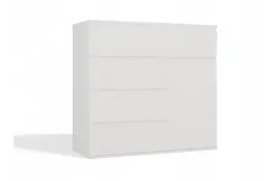 Комод top e shop MALWA 1D5S, 5 ящиков, 1 распашная дверь, белый, 1000×400×930 мм, ДСП