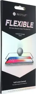 Гибридное пленочно-стеклянное защитное покрытие Flexible 5D Full Glue для iPhone 13 / 13 Pro 6,1" — черное