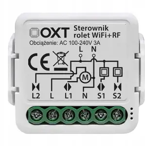 Roller/Shutter Controller OXT T229 mini module with Wi‑Fi and RF for slat tilt control (TUYA)