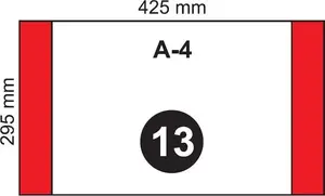 Document cover Folplast model NR 13 for A4 sheets, plain, pack of 20