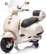 Электромобиль Milly Mally Vespa GTS Super — модель 5908, белый, аккумуляторный детский скутер