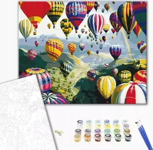 Paint-by-numbers kit Norimpex BRUSHME BR-BS6524, 40x50 cm, colorful balloons, 1 pc