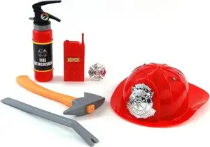 Children's Firefighter Costume Set Adar Zestaw strażak w siatce 164703 — kids dress-up outfit, helmet and accessories