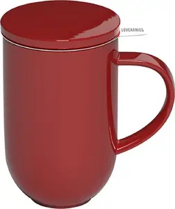 Кружка с заварником LOVERAMICS Pro Tea 450 мл, красная