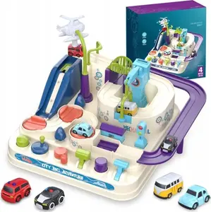 Toy racing track set Extralink TOYS — smart cars playset, modular track pieces, battery-powered vehicles