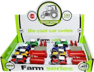 Mechanical toy tractor TEKA model 614774 — pull-along / wind-up action, painted metal and plastic parts
