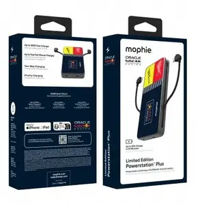 Power bank Mophie Powerstation Plus 10K Red Bull Racing 10000 mAh with built-in USB‑C and Lightning cables