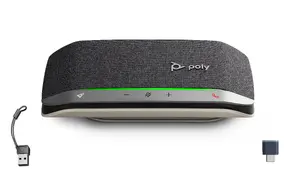 Speakerphone HP Poly Sync 20+ with Bluetooth, USB-C/A adapter, 20 h talk time, Black