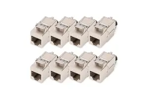 Кит-модуль DIGITUS CAT 8.1, экранированный, плоский, RJ-45, без инструментов — упаковка 8 шт.