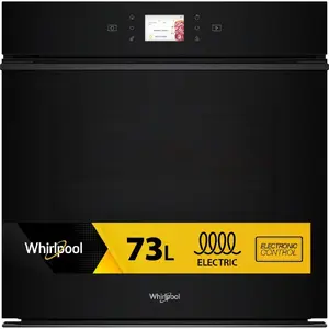 Встраиваемая электрическая духовка WHIRLPOOL WOI98MPT2SBA — 73 л, сенсорное управление, A+, гидролизная+пиролитическая очистка, пар/конвекция, чёрная