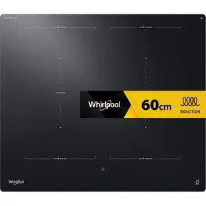 Indukcijas plīts Whirlpool WTX6019DCF, 59 cm iestrādājama, 4 zonu, skārienvadība, melna