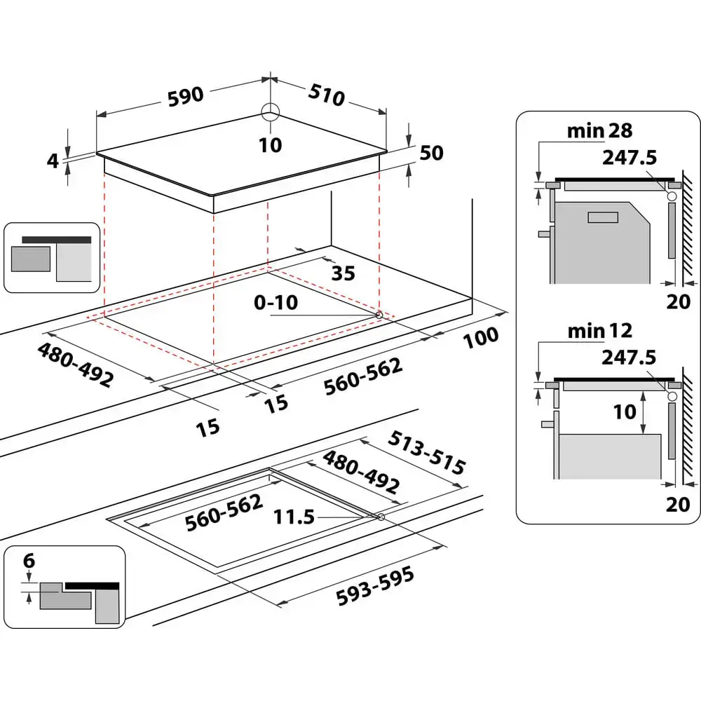 Whirlpool WTX6019DCF indukcijas plīts 59 cm Photo 9