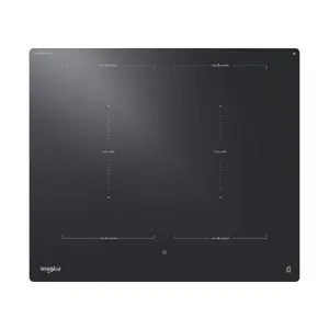 Whirlpool WTX6019DCF Built-in Zone Induction Hob with 4 Cooking Zones Touch Control 7400 W Black Glass-Ceramic