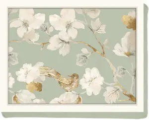 Paplāte-spilvens Creative Tops Floral Palace 44×33×7 cm — audums, plastmasa, koks