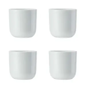 Olu trauku komplekts Mikasa Chalk 4 gab., porcelāns, balts, augstums 5 cm