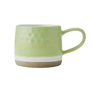 Mikasa ceramic mug 320 ml — GREEN textured ombre, single-handle drinking cup