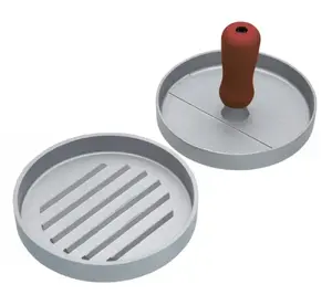 Пресс для бургеров KitchenCraft Home Made 11,8 см алюминиевый, антипригарное покрытие, мягкая ручка