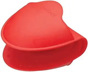 KitchenCraft silicone oven mitt grabber 9 x 10.5 cm with magnet, heat-resistant non-slip