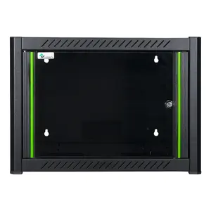 Wall-mounted server/network rack 6U Molex PN RWM06U45BL, black, key lock, cable management