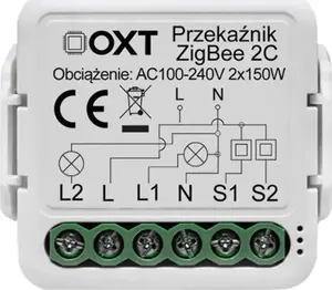 OXT Moduł mini przekaźnik 2 obwody ZigBee TUYA