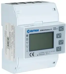 Trīsfāzu elektroenerģijas skaitītājs VCX SDM 630 M V3 MODBUS — daudzfunkcionāla jaudas un enerģijas mērīšana