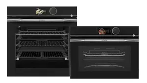 Iebūvējamā mikroviļņu krāsns De Dietrich DOP4746XT/DKC4756X — 4 režīmi, 1000 W mikroviļņu, max 275 °C, Air Fry, pirolīze, 4.3" TFT