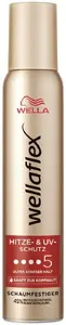 Wella FLEX hair mousse 5 — heat and UV protection, 200 ml