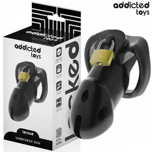 Vīriešu šķīstības būris ADDICTED TOYS LOCKED Unbroken Den dzimumlocekļa būris, 9,8 cm iekšējā garuma