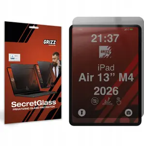 Матовый защитный фильтр конфиденциальности GrizzGlass SecretGlass для Apple iPad Air 13" (2024/2025/2026)