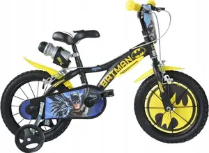Bērnu velosipēds Dino modelis 614-BT Batman — 14" riteņi, viena pārnesuma, bremze pedāli