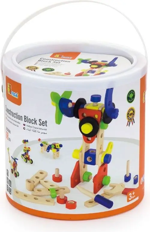 Viga V50382 Wooden Blocks Set — 68 Pieces Photo 3