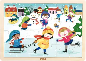 Пазл Viga сезонный «Зима» – Viga Puzzle sezonowe Zima, детский сезонный пазл