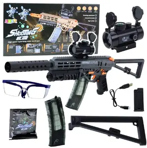 LEANToys electric water ball blaster MK7 with 2 magazines, sights, goggles and rechargeable battery